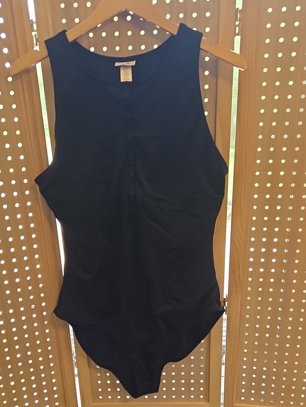 Andie One-Piece Black Button Up Swimsuit